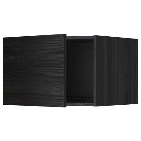 Верхний шкаф на холодильник/морозильн, черный, Тингсрид черный 60x40 см IKEA МЕТОД 192.325.85