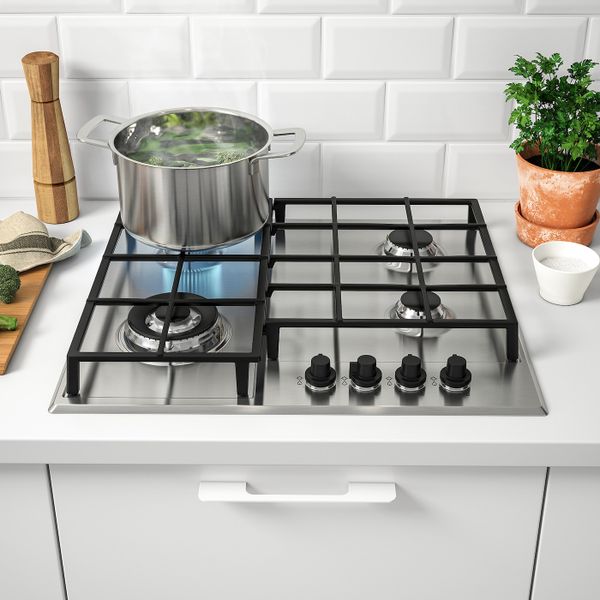 Поверхность встраиваемая газовая, нержавеющая сталь 60 см IKEA MATMÄSSIG МАТМЭССИГ 403.688.26 - фото 3