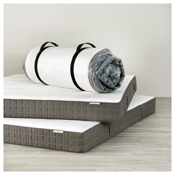Пенополиуретановый матрас, жесткий/темно-серый 140x200 см IKEA MORGEDAL МОРГЕДАЛЬ 904.498.06 - схема-чертеж с размерами