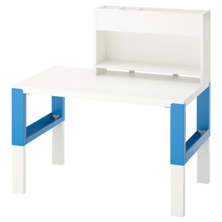 Стол с дополнительным модулем , белый, синий 96x58 см IKEA PÅHL ПОЛЬ 892.512.69