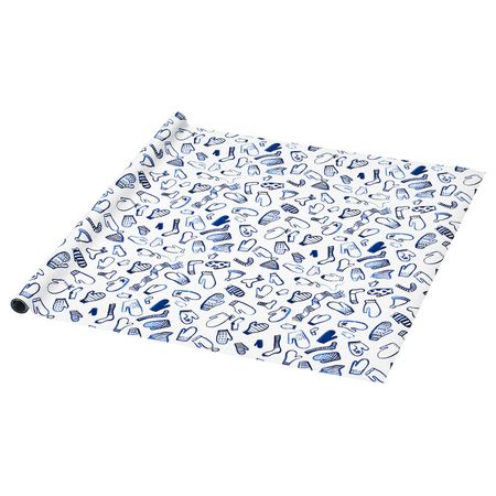 Рулон оберточной бумаги, с рисунком, белый, 3x0.7 м IKEA ВИНТЕР 2019 504.315.06