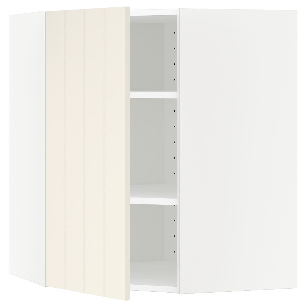 Угловой навесной шкаф с полками МЕТОД, белый, Хитарп белый с оттенком - схема-чертеж с размерами