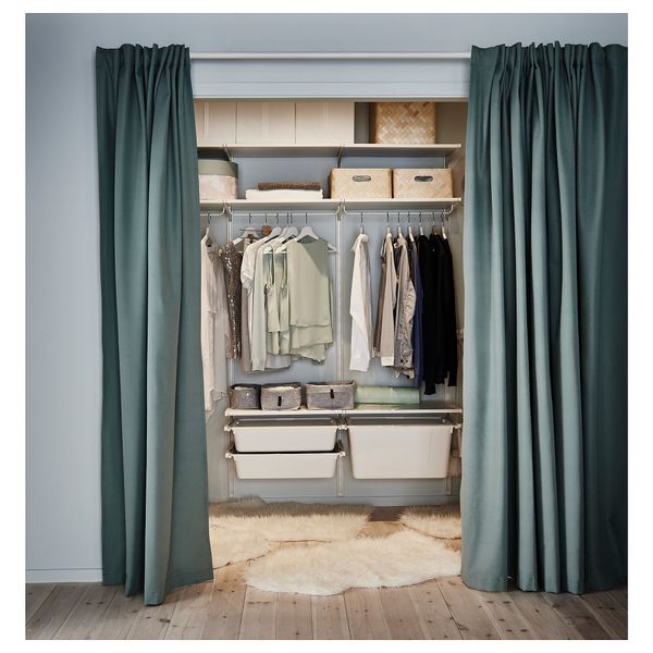 Настенная шина, полки/контейнер АЛЬГОТ, белый (212x41x199 см) - фото 3