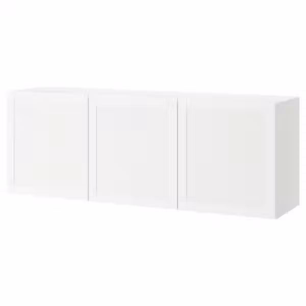 BESTÅ Комбинация настенных шкафов - белый/Hanviken белый 180x42x64 см - фото 1