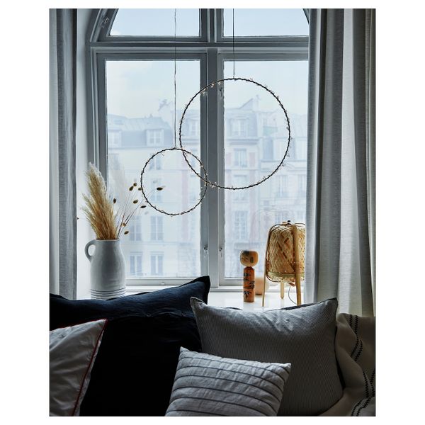 Ваза, керамика белый/синий, 30 см IKEA ГОДТАГБАР 304.367.41 - схема-чертеж с размерами