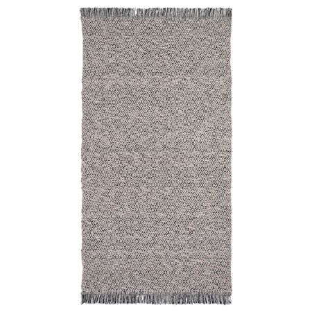 Ковер безворсовый, черный/неокрашенный 80x150 см IKEA RÖRKÄR РЁРКЭР 304.187.80