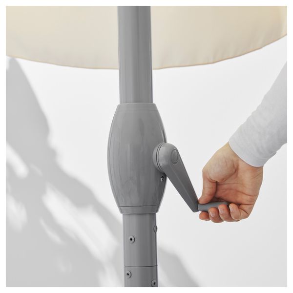 Зонт от солнца с опорой ЛЬЮСТЕРЭ, бежевый, Локо серый - фото 4