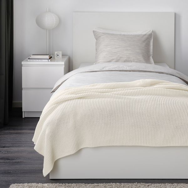 Плед, белый с оттенком 130x170 см IKEA INGABRITTA ИГАБРИТТА 703.522.73 - фото 4