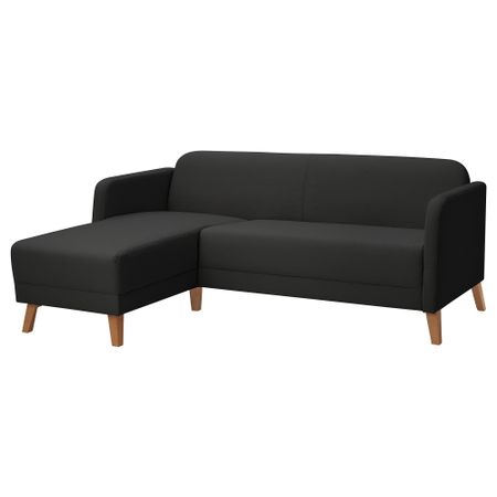 3-местный диван, с козеткой, Vissle темно-серый IKEA LINANÄS 905.122.42