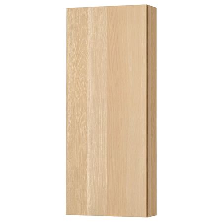 Навесной шкаф с 1 дверцей, под беленый дуб 40x14x96 см IKEA GODMORGON ГОДМОРГОН 903.803.12