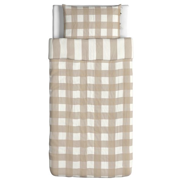 Пододеяльник и 1 наволочка ЭММИ РУТА, бежевый, белый - схема-чертеж с размерами