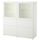 Комбинация для хранения + стеклянная дверц, белый/вассвикен белый прозрачное стекло 120x40x128 см IKEA БЕСТО 592.829.22