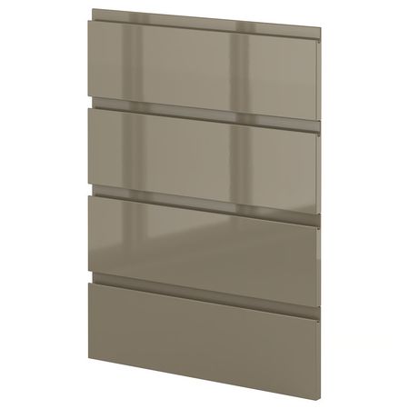 METOD 4 фасада для посудомоечной машины - Voxtorp глянцевый темный серо-коричневый 60 см