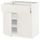 Напольный шкаф + ящик/2дверцы, белый/Веддинге белый 80x60 см IKEA МЕТОД / ФОРВАРА 592.623.92