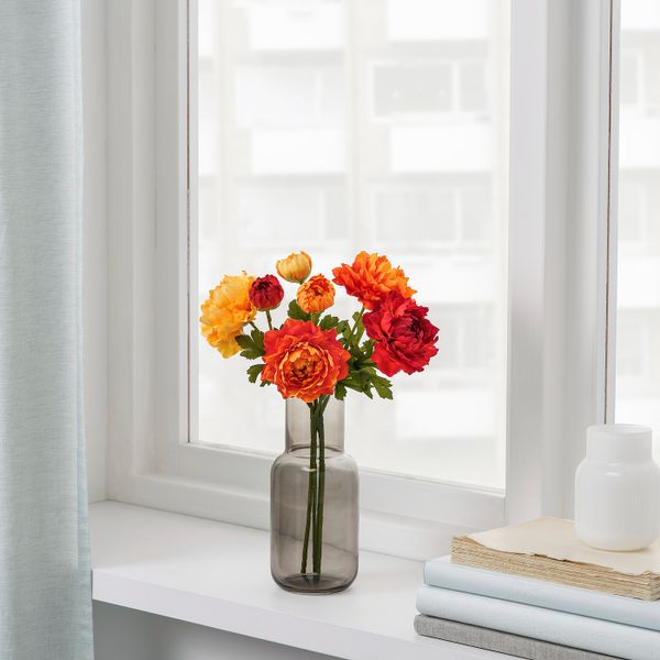 Искусственный букет, для дома, улицы/лютик оранжевый 33 см IKEA SMYCKA СМИККА 904.579.00 - схема-чертеж с размерами