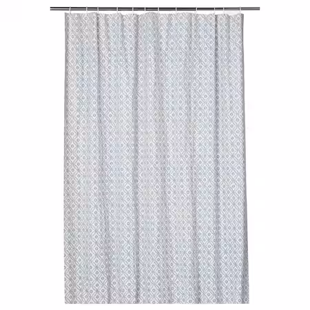 DOCKBÅT ДОККБОТ Штора для ванной - белый/разноцветный 180x200 см