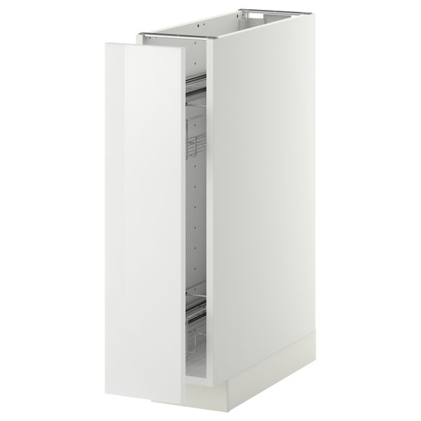 Напольный шкаф, выдвижной внутрений элемент МЕТОД, белый, Рингульт белый (20x60 см) - схема-чертеж с размерами
