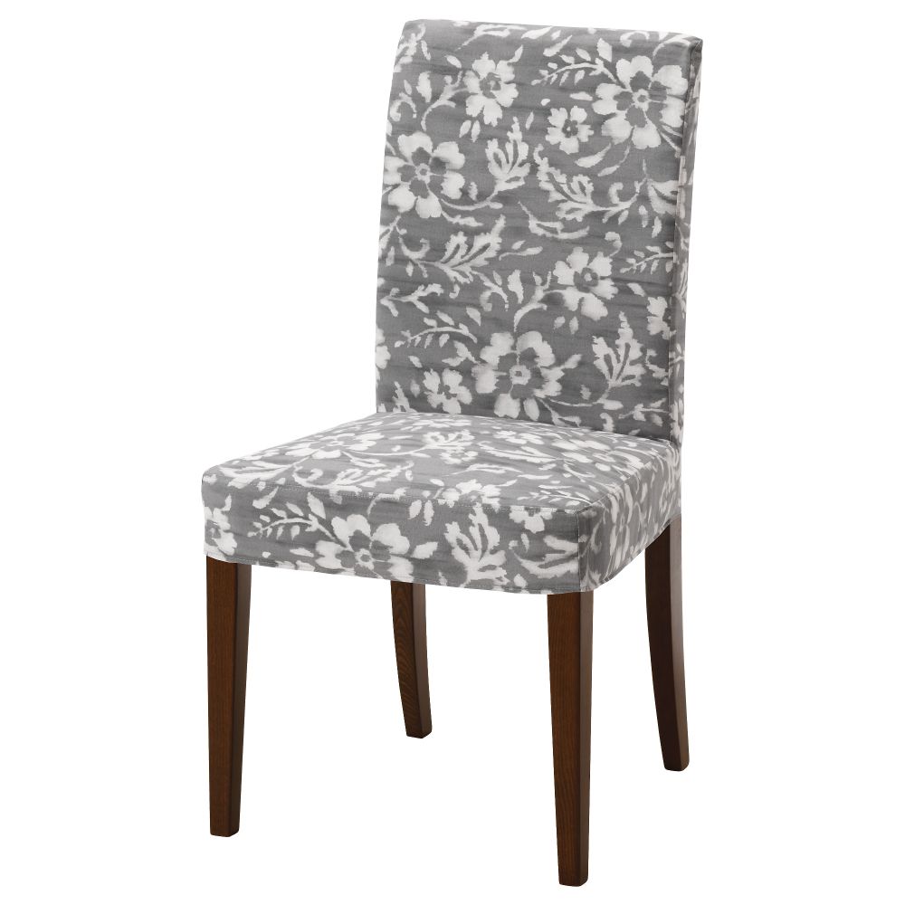 Стул ХЕНРИКСДАЛЬ, коричневый, Ховстен серый/белый - фото 1