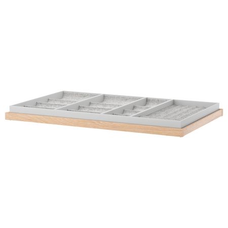 Выдвижная полка+вставка, под беленый дуб 100x58 см IKEA KOMPLEMENT КОМПЛИМЕНТ 892.494.84