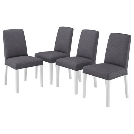 Стул, белый/Гуннаред классический серый IKEA BERGMUND БЕРГМУНД 194.815.94