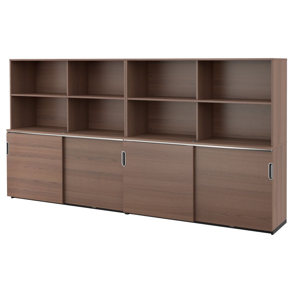 Комбинация для хранения с раздвижной дверцами ГАЛАНТ, серый (320x160 см) - схема-чертеж с размерами