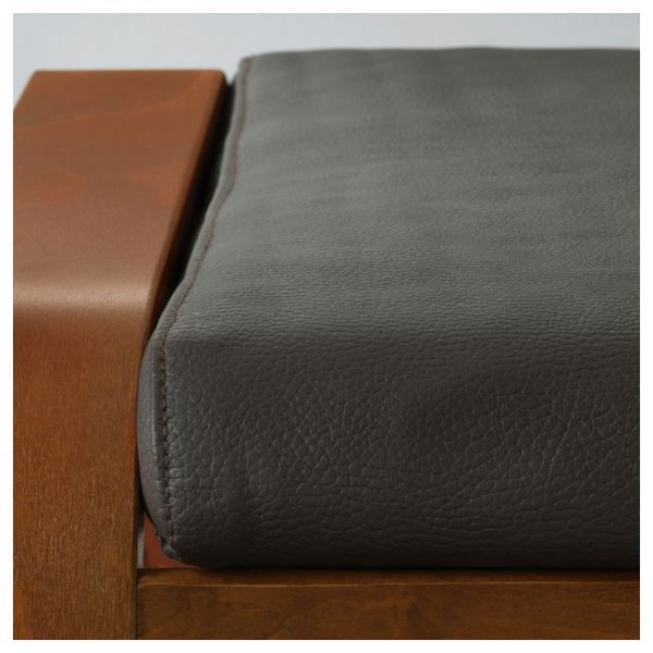 Табурет для ног ПОЭНГ, классический коричневый, Робуст Глосе темно-коричневый - фото 3