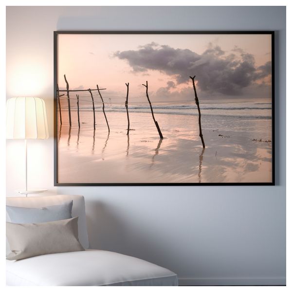 Картина с рамой БЬЁРКСТА, Рассвет в Африке, черный (200x140 см) - фото 2