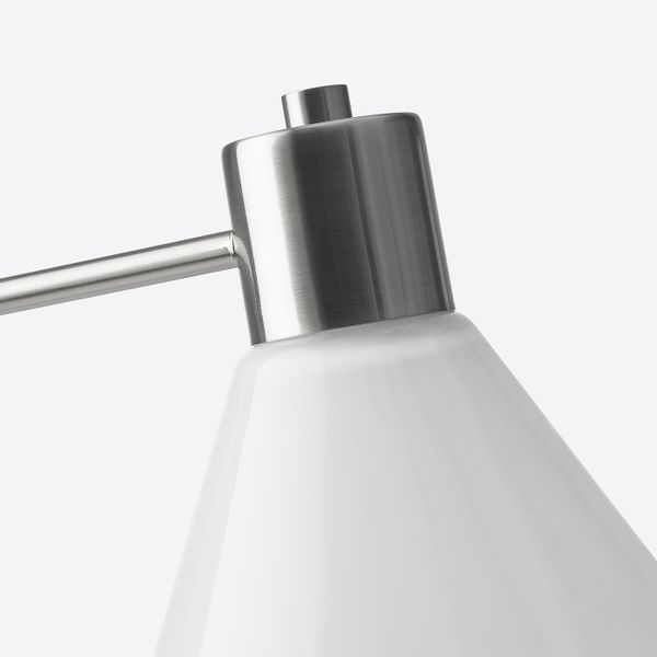 Лампа настольная, никелированный/стекло IKEA FLUGBO ФЛУГБУ 505.139.79 - схема-чертеж с размерами