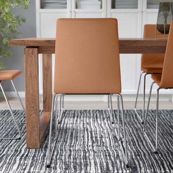 Стул, хромированный, Grann золотисто-коричневый IKEA LILLÅNGEN ЛИЛЛОНГЕНÅNÄS 405.348.02 - фото 5