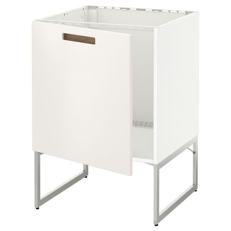 Напольный шкаф для раковины МЕТОД, белый, Мэрста белый (60x60x60 см)