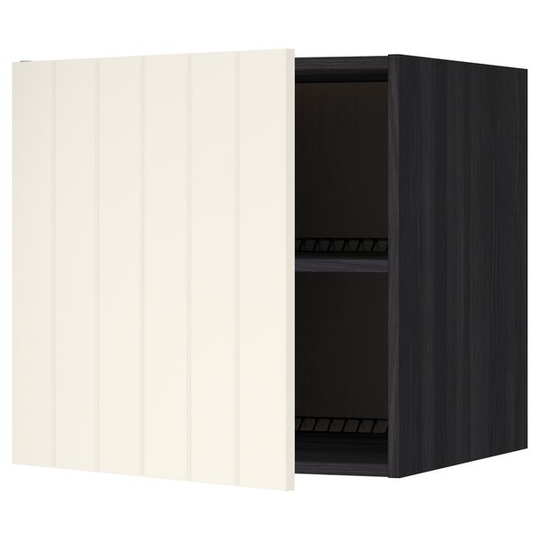 Верхний шкаф на холодильник, морозильник МЕТОД, черный, Хитарп белый с оттенком - схема-чертеж с размерами