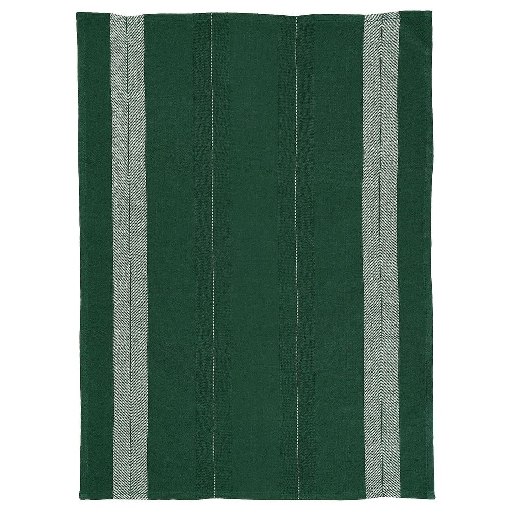 Полотенце, темно-зеленый/белый ручная работа 50x70 см IKEA БОТАНИСК 204.669.22 - фото 1