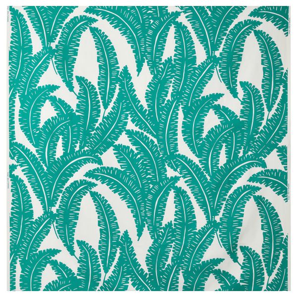 Ткань, белый, бирюзовый 150 см IKEA UGGLEMOTT УГГЛЕМОТТ 904.648.30 - фото 1