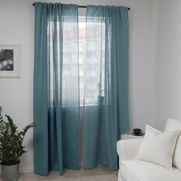 Ткань, сине-серый 150 см IKEA AINA АЙНА 604.208.47 - схема-чертеж с размерами