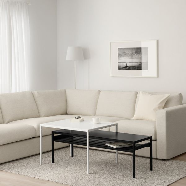 Столы с двусторонними столешницами, 2 предм., белый/черный IKEA НИБОДА 092.152.37 - схема-чертеж с размерами