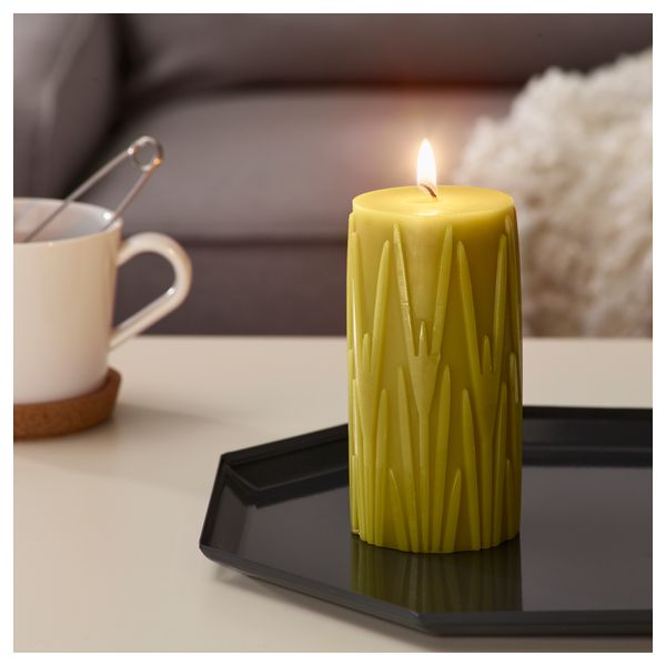 Формовая свеча, ароматическая ЛЭТТРОАД, зеленый, Омела (14 см) - фото 2