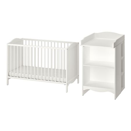 Мебель для детской, 2 предмета, белый, 60x120 см IKEA SMÅGÖRA СМОГЁРА 295.061.17