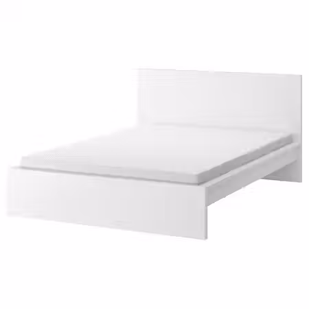 MALM Каркас кровати с матрасом - белый/Åbygda жесткий 160x200 см