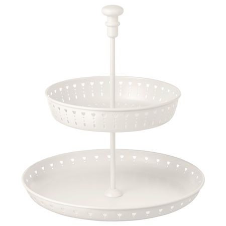 Сервировочная подставка, 2 яруса, белый IKEA GARNERA ГАРНЕРА 003.725.71
