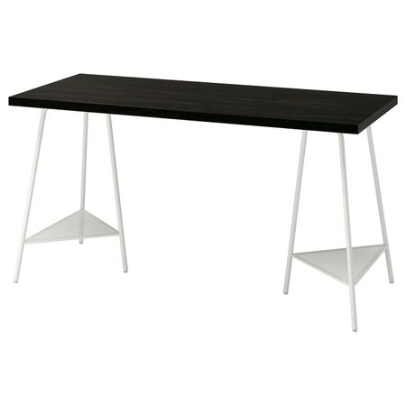 Письменный стол, черно-коричневый/белый 140x60 см IKEA LAGKAPTEN ЛАГКАПТЕН / TILLSLAG ТИЛЛЬСЛАГ 194.175.22