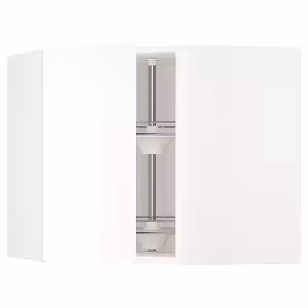 METOD Углов навесн шкаф с вращающ секцией - белый/Vallstena белый 68x60 см - фото 1