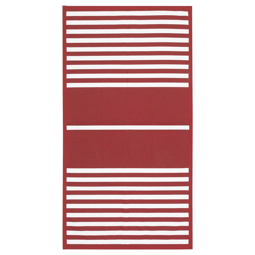 Ковер безворсовый, красный/белый, 80x150 см IKEA ВИНТЕР 2019 504.502.84 - фото 1