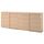 Комбинация для хранения с раздвижной дверц, дубовый шпон, беленый 320x120 см IKEA GALANT ГАЛАНТ 892.857.78