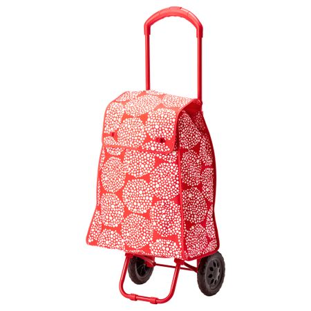 Сумка хозяйственная на колесиках КНЭЛЛА, красный, белый