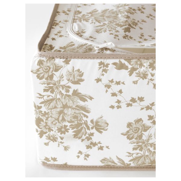 Сумка для хранения ГАРНИТУР, бежевый, белый цветок - схема-чертеж с размерами