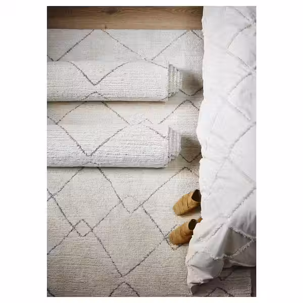 TVERSTED Ковер, короткий ворс - бежевый 170x240 см - схема-чертеж с размерами