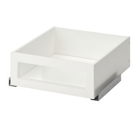KOMPLEMENT Ящик/стеклянная фронтальная панель - белый 50x58 см