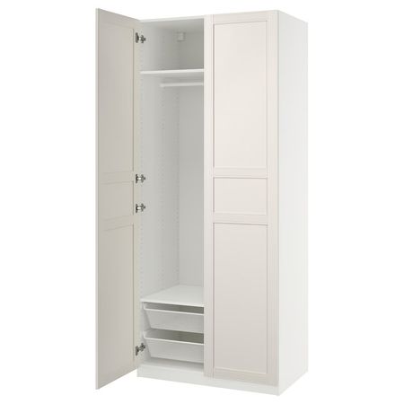 PAX / FLISBERGET Гардероб, комбинация - белый/белый с оттенком 100x60x236 см