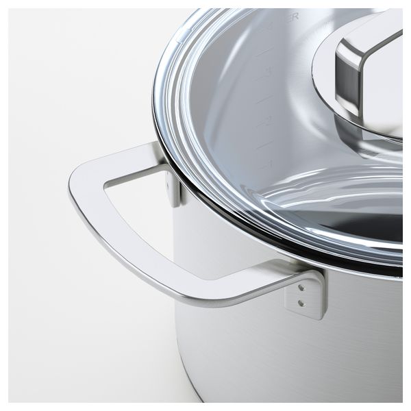 Кастрюля с крышкой ИКЕА/365+, нержавеющ сталь, стекло (5 л) - фото 4