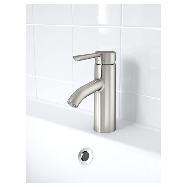 Смеситель для раковины с выпуском, цвет нержавеющей стали IKEA DALSKÄR ДАЛЬШЕР 303.473.06 - фото 4